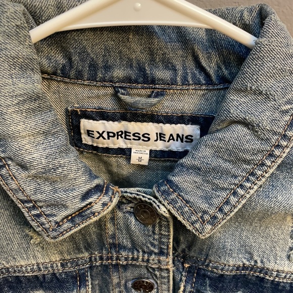 Pre-owned Express Jeans denim jacket - Picture 2 of 3